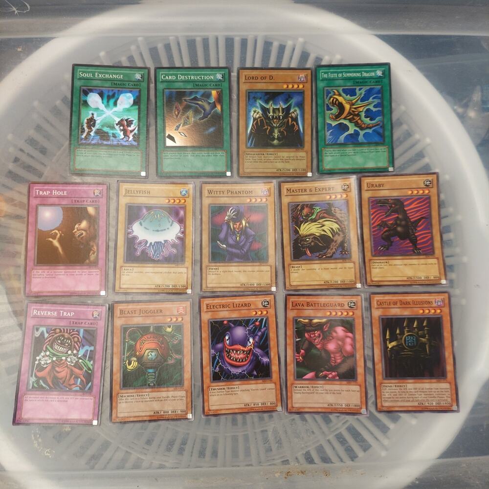 Vintage Yugioh Super Rare and Common Mixed Lot 14 Count